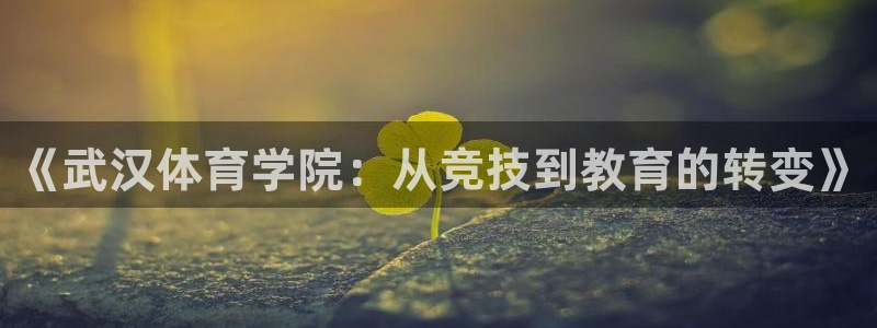 《武汉体育学院：从竞技到教育的转变》